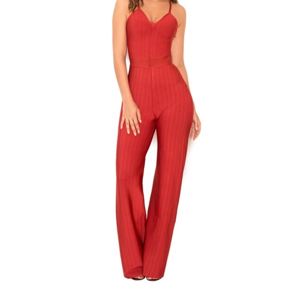 house of cb orange jumpsuit